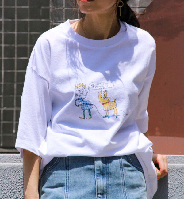 GLOSTER「イラストレーター【ogwillust/オガワナツミ】 コラボ プリントTシャツ」|Tシャツ・カットソー|ホワイト系その他