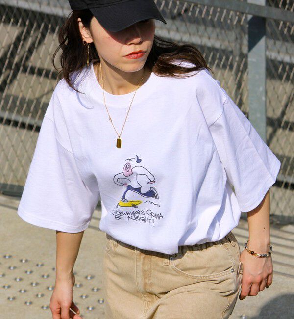 GLOSTER「イラストレーター【ogwillust/オガワナツミ】 コラボ プリントTシャツ」|Tシャツ・カットソー|