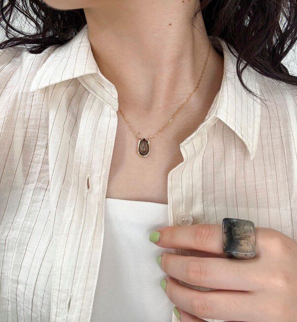 fredy emue「ドロップチューリップネックレス」|ネックレス|ベージュ