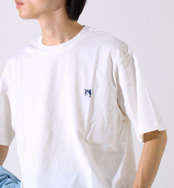 GLOSTER「【GLOSTER/グロスター】BOY刺繍入り ボーイフレンドTシャツ」|Tシャツ・カットソー|ホワイト