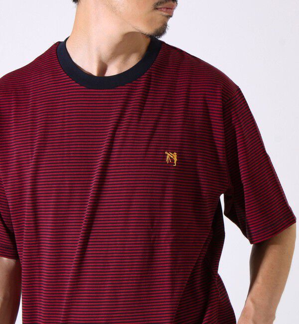 GLOSTER「【GLOSTER/グロスター】BOY刺繍入り ボーイフレンドTシャツ」|Tシャツ・カットソー|レッド系その他