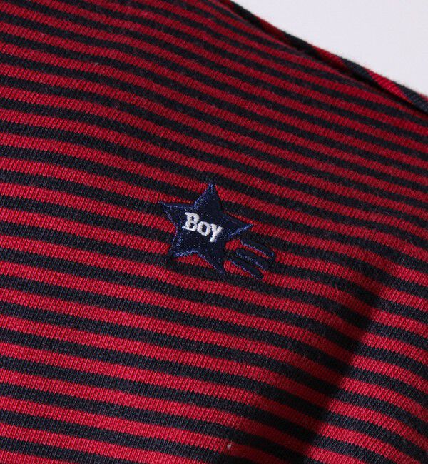 GLOSTER「【GLOSTER/グロスター】BOY刺繍入り ボーイフレンドTシャツ」|Tシャツ・カットソー|