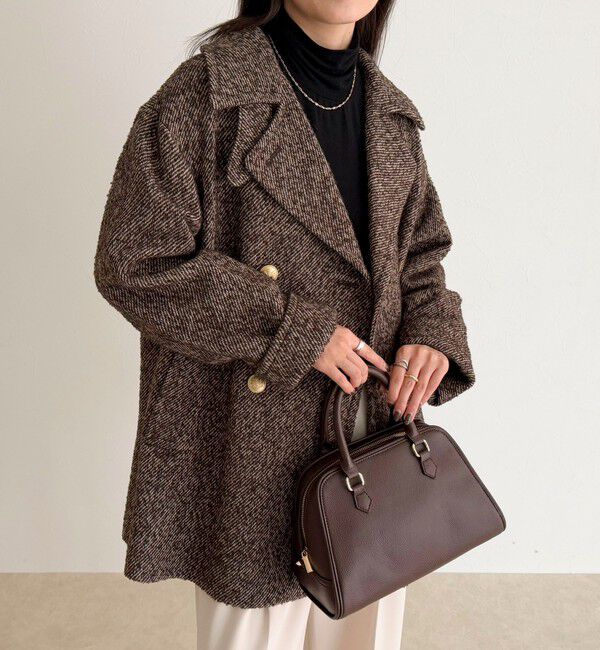 fredy emue「【リバイバル/新色追加】ウール混ミドル丈Pコート」|ピーコート|