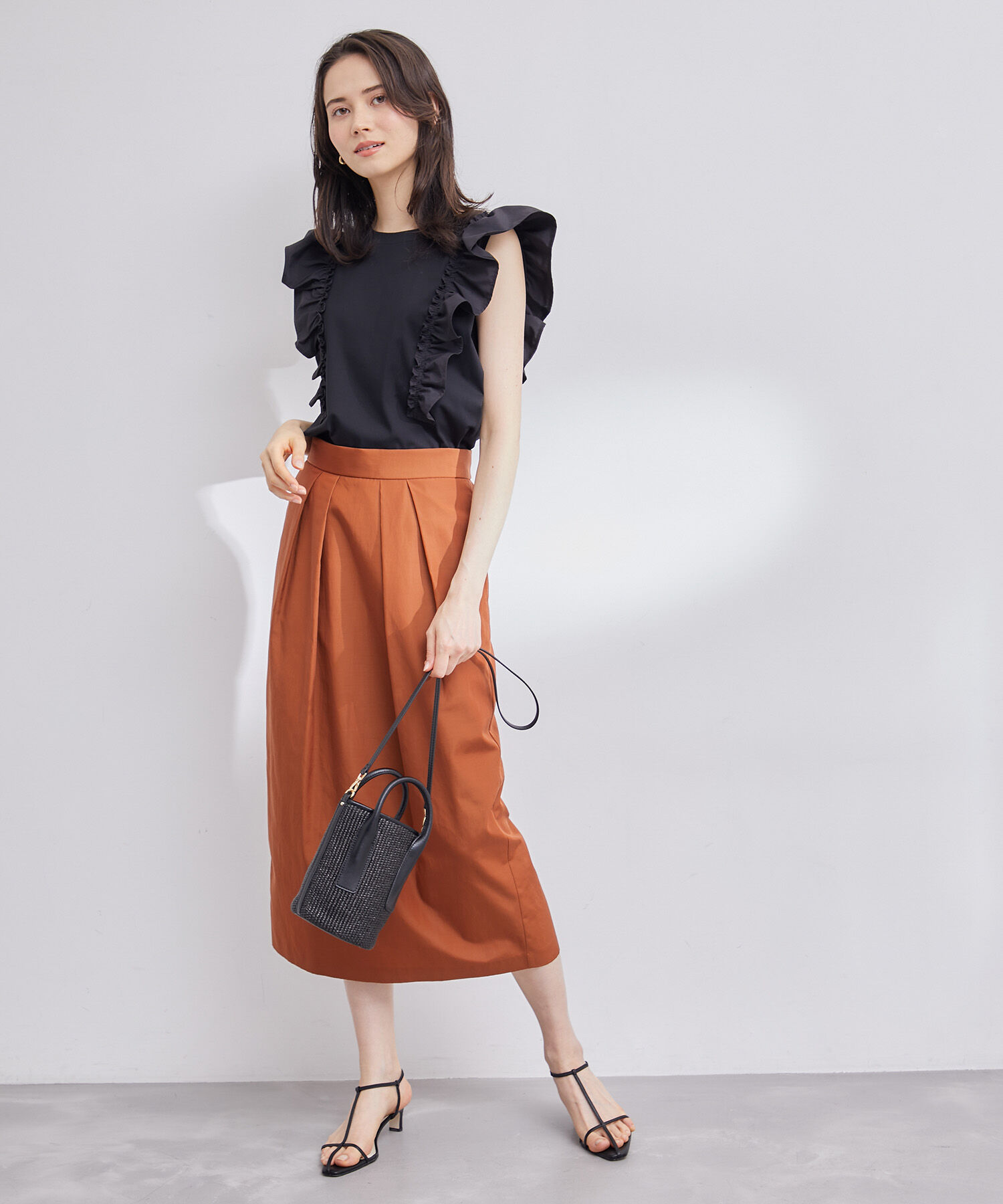 ROPE「布帛フリルデザインカットソー」|Tシャツ・カットソー|