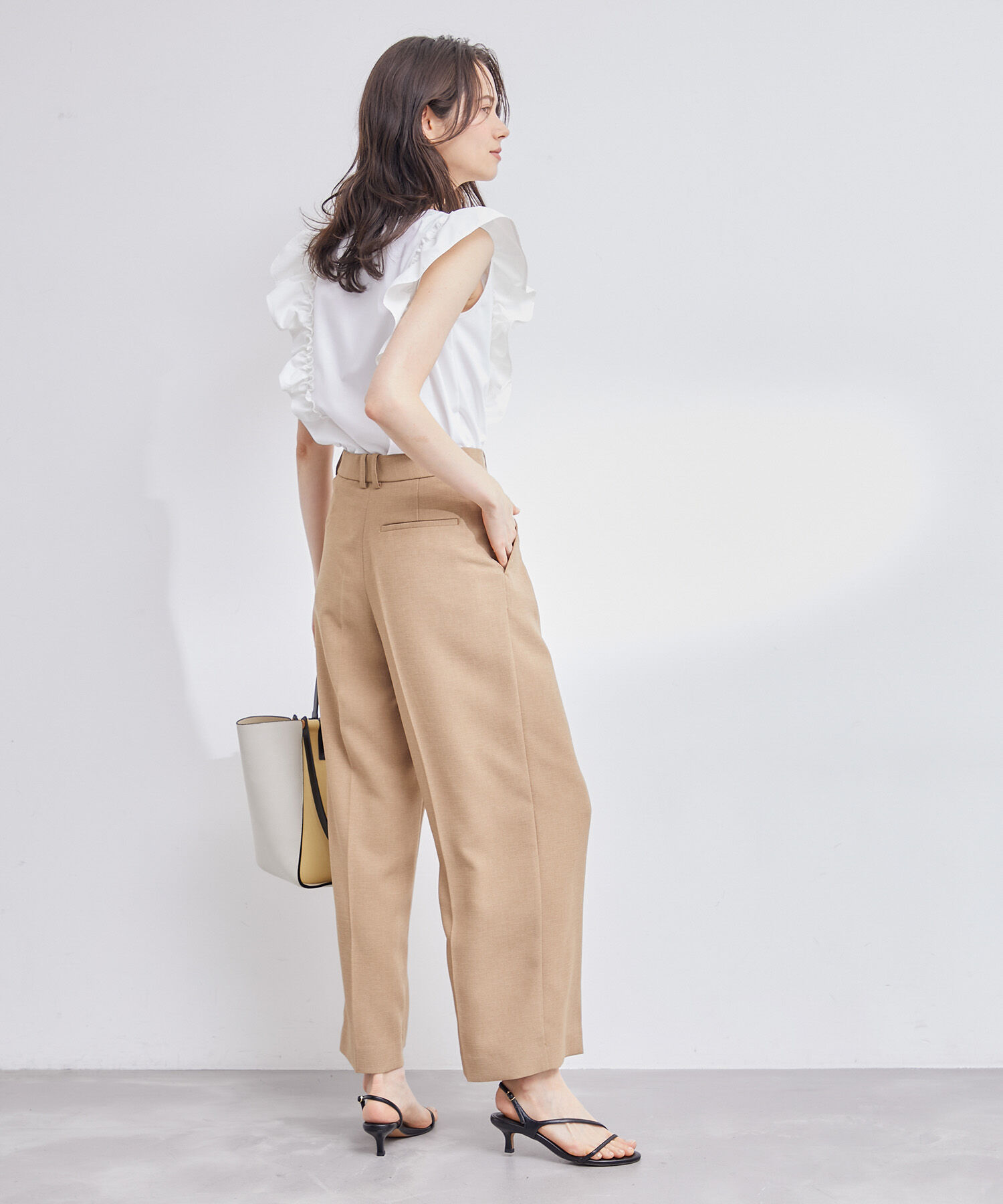 ROPE「布帛フリルデザインカットソー」|Tシャツ・カットソー|