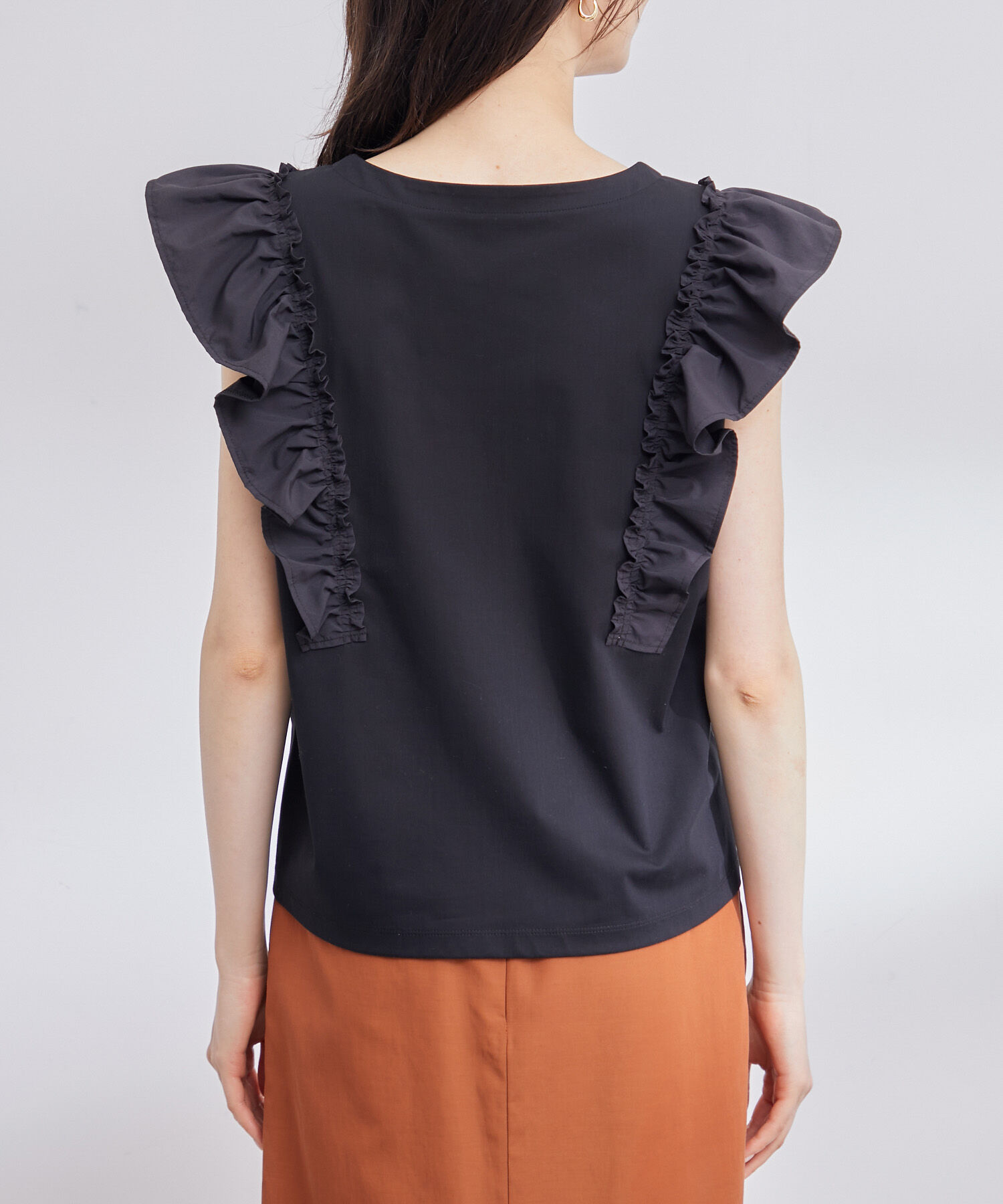 ROPE「布帛フリルデザインカットソー」|Tシャツ・カットソー|