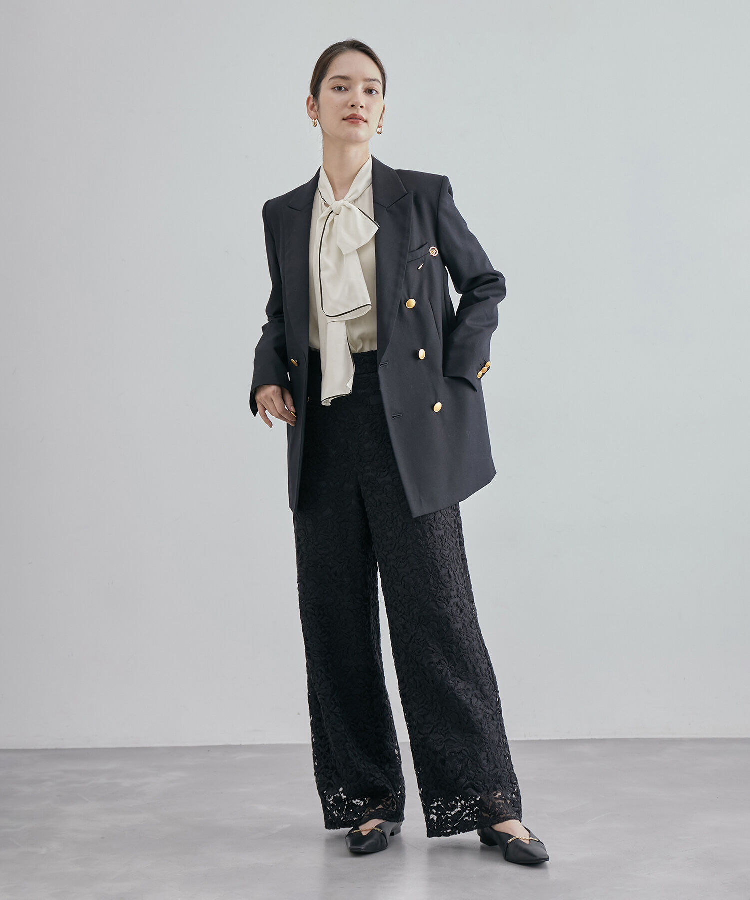 ROPE「【雑誌掲載】ボウタイブラウス」|シャツ・ブラウス|