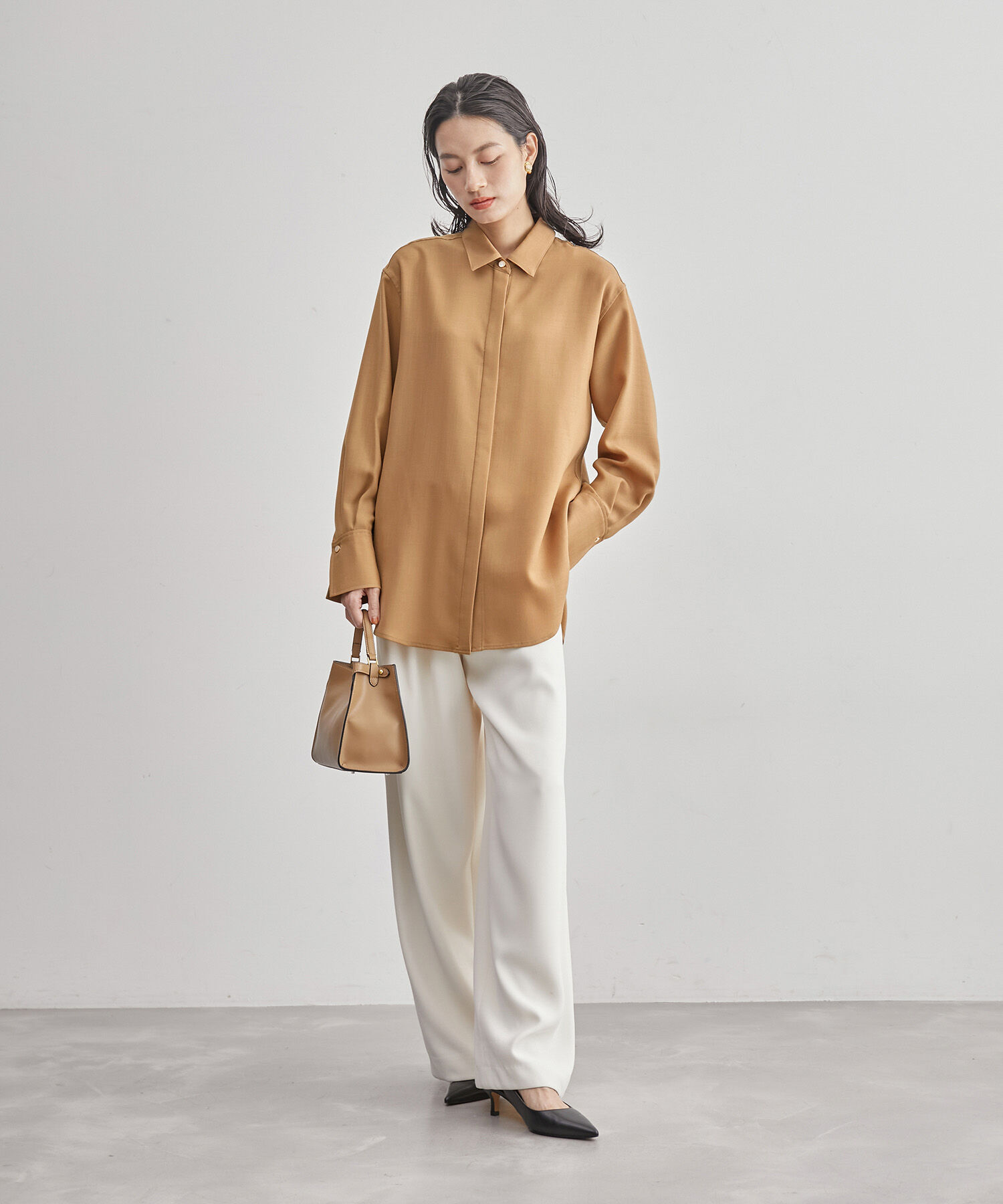 ROPE「【ドラマ着用】ウールビエラヒヨクシャツ/セットアップ対応」|シャツ・ブラウス|