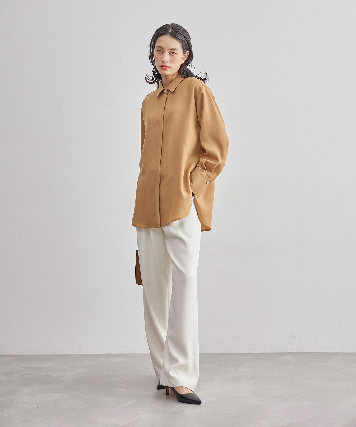 ROPE「【ドラマ着用】ウールビエラヒヨクシャツ/セットアップ対応」|シャツ・ブラウス|