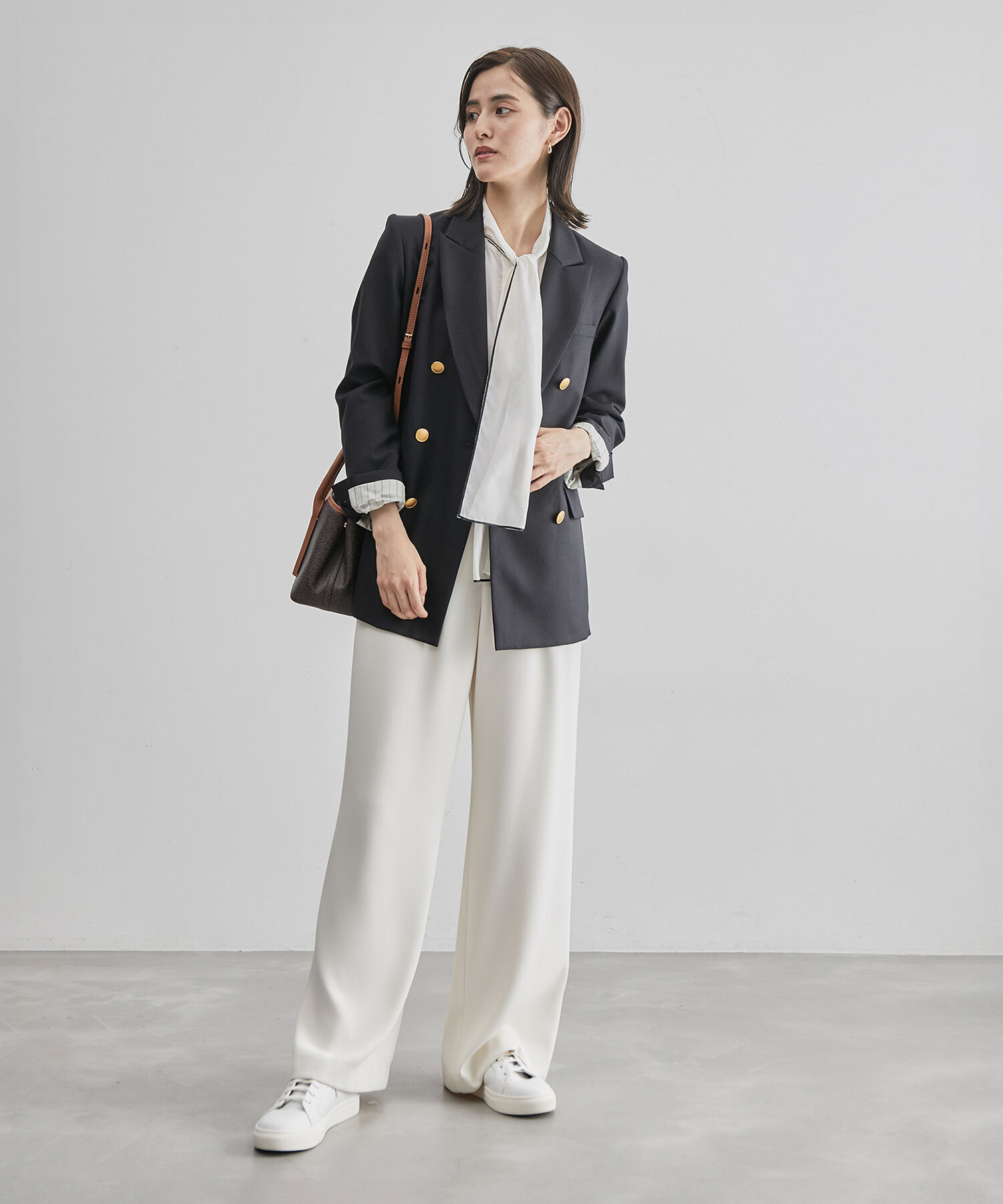 ROPE「【雑誌掲載】金ボタン ウール テーラードジャケット（無地/千鳥格子）」|テーラードジャケット|