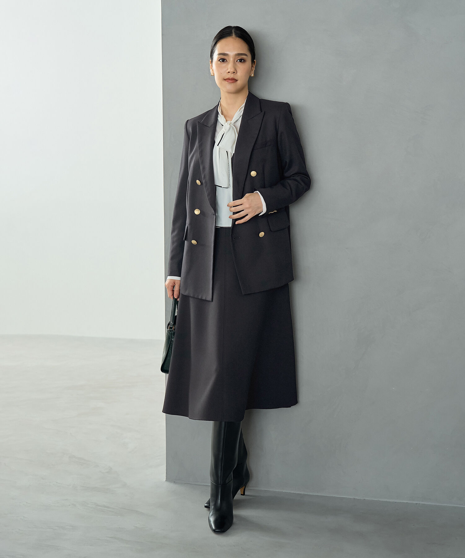 ROPE「【雑誌掲載】金ボタン ウール テーラードジャケット（無地/千鳥格子）」|テーラードジャケット|