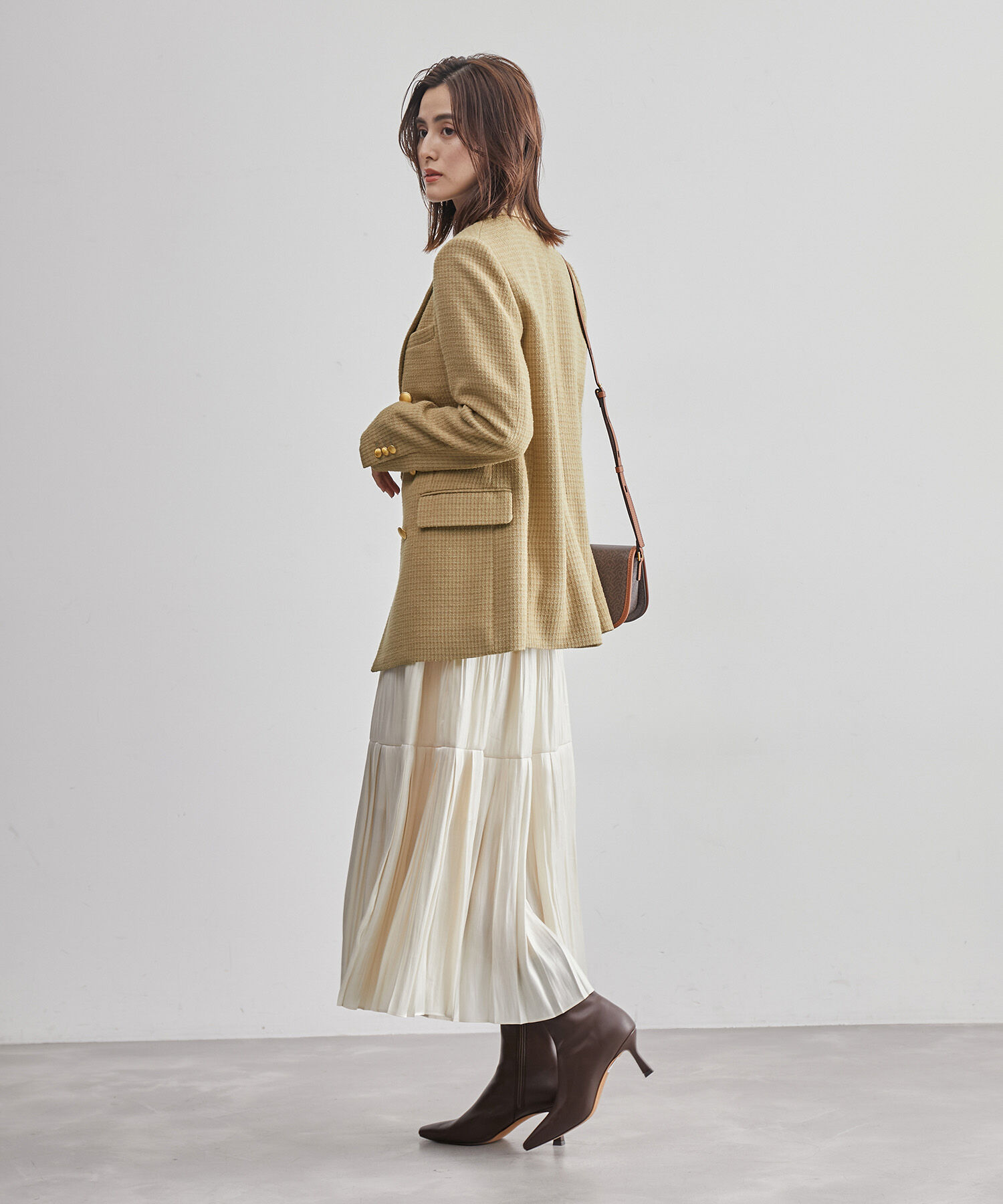 ROPE「【雑誌掲載】金ボタン ウール テーラードジャケット（無地/千鳥格子）」|テーラードジャケット|