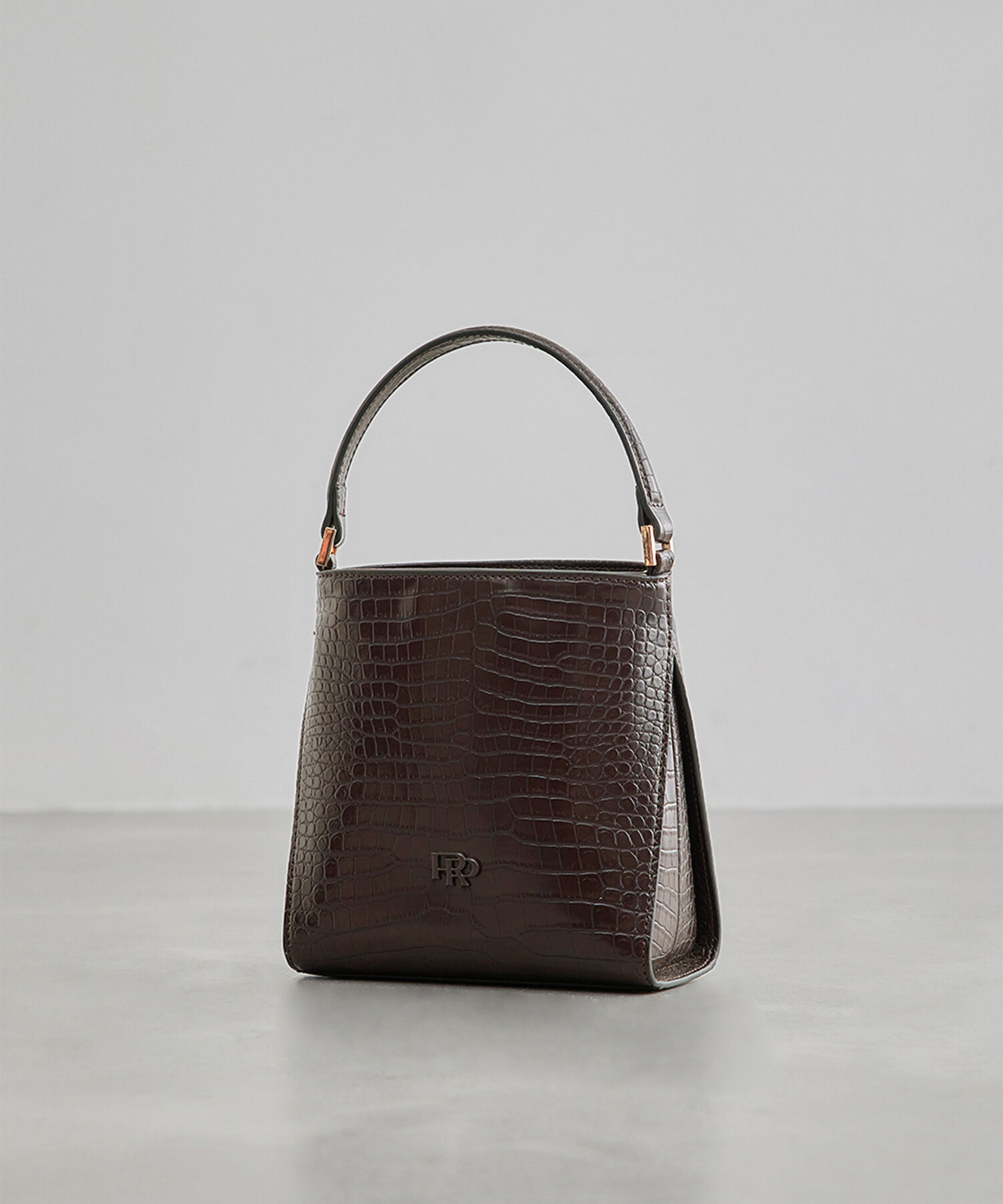 ROPE「2WAYクロコミニショルダー」|ショルダー・メッセンジャー|ダークブラウン(20)