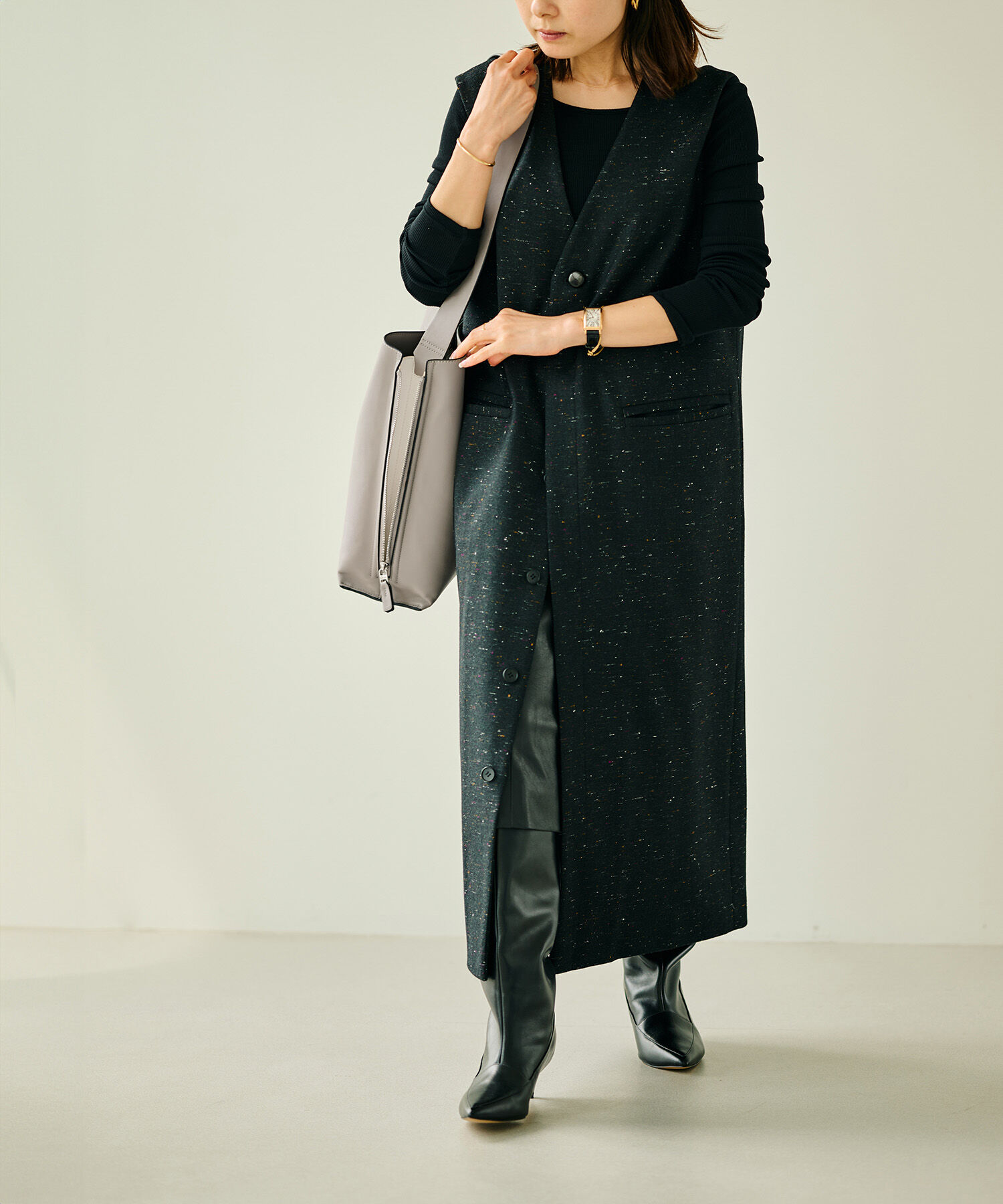 E'POR「【A4対応】【通勤】【E'POR】Y BAG Shoulder Large（サイドジップショルダーバッグ）【WEB限定/一部店舗限」|ショルダー・メッセンジャー|