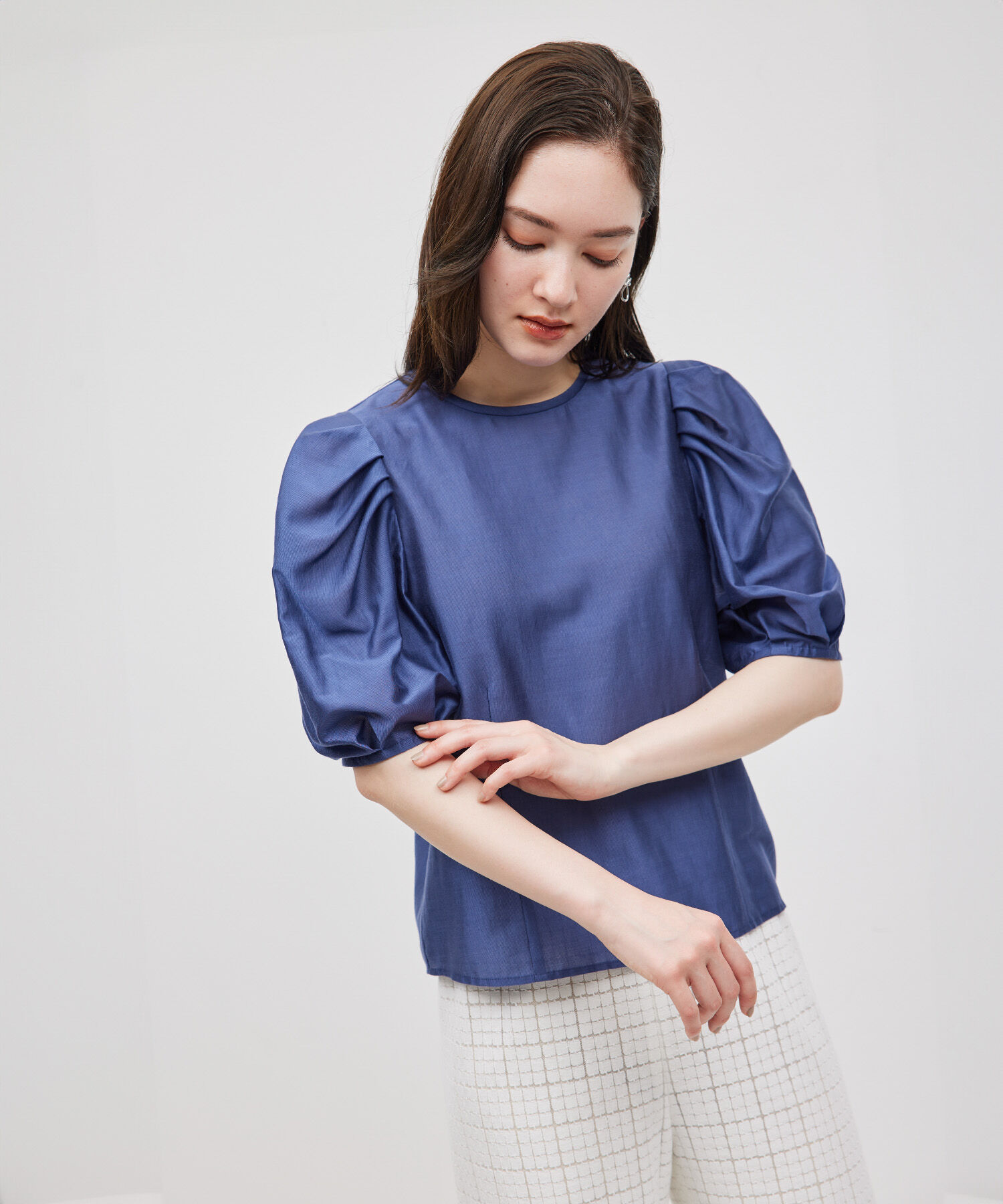 ROPE「【新色追加】【洗える】カールマイヤーパフスリーブブラウス【雑誌/メディア掲載】」|シャツ・ブラウス|