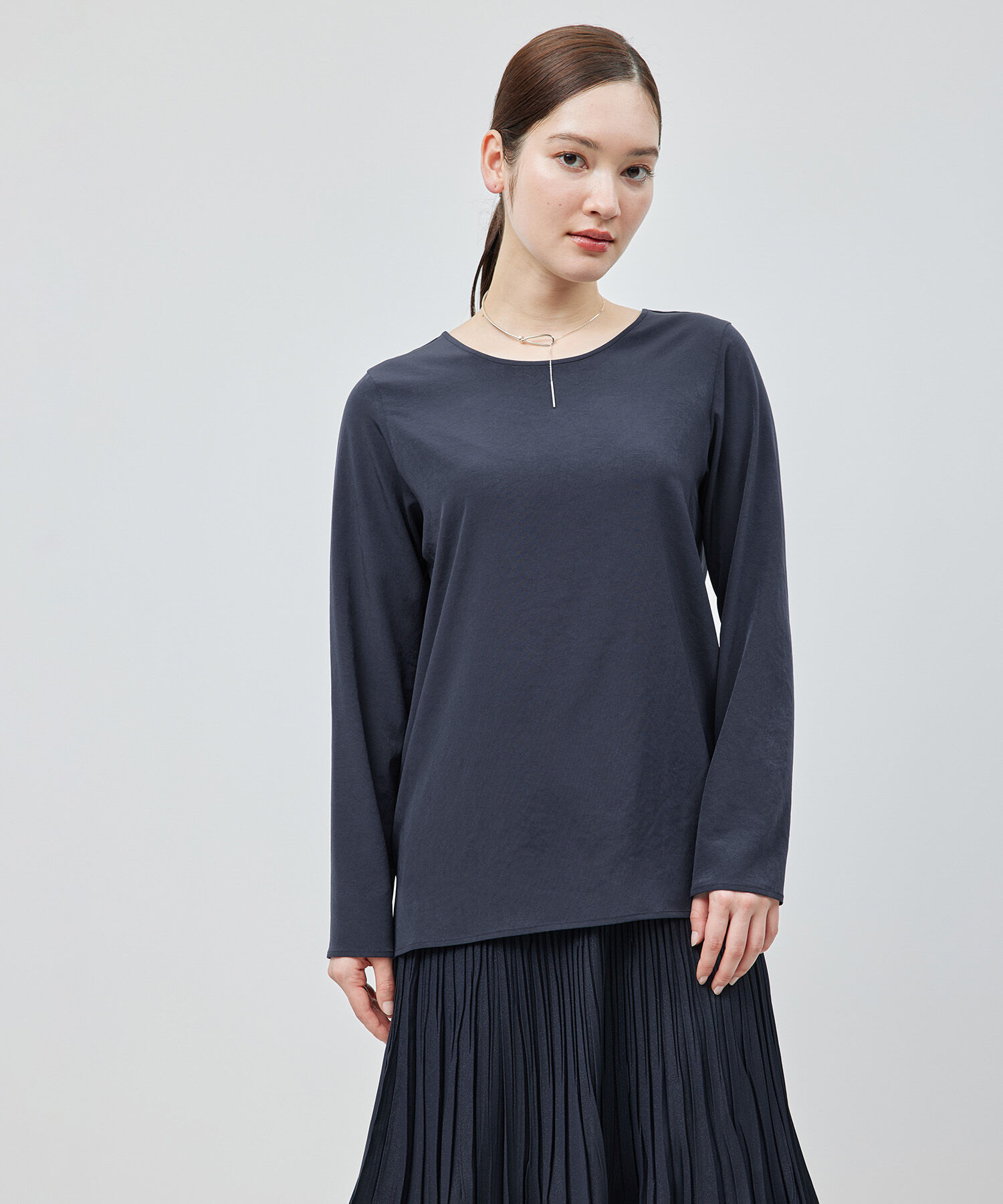 ROPE「シルクライクサテン長袖Tシャツ」|Tシャツ・カットソー|