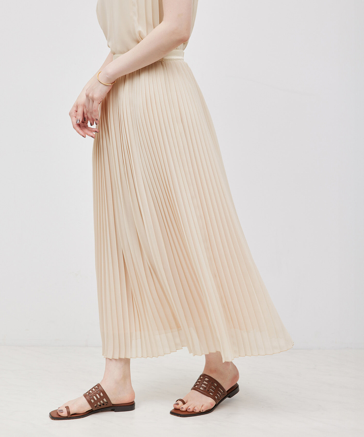 ROPE「プリーツスカート（バイカラー/無地）【メディア掲載】」|スカート|キナリ(16)