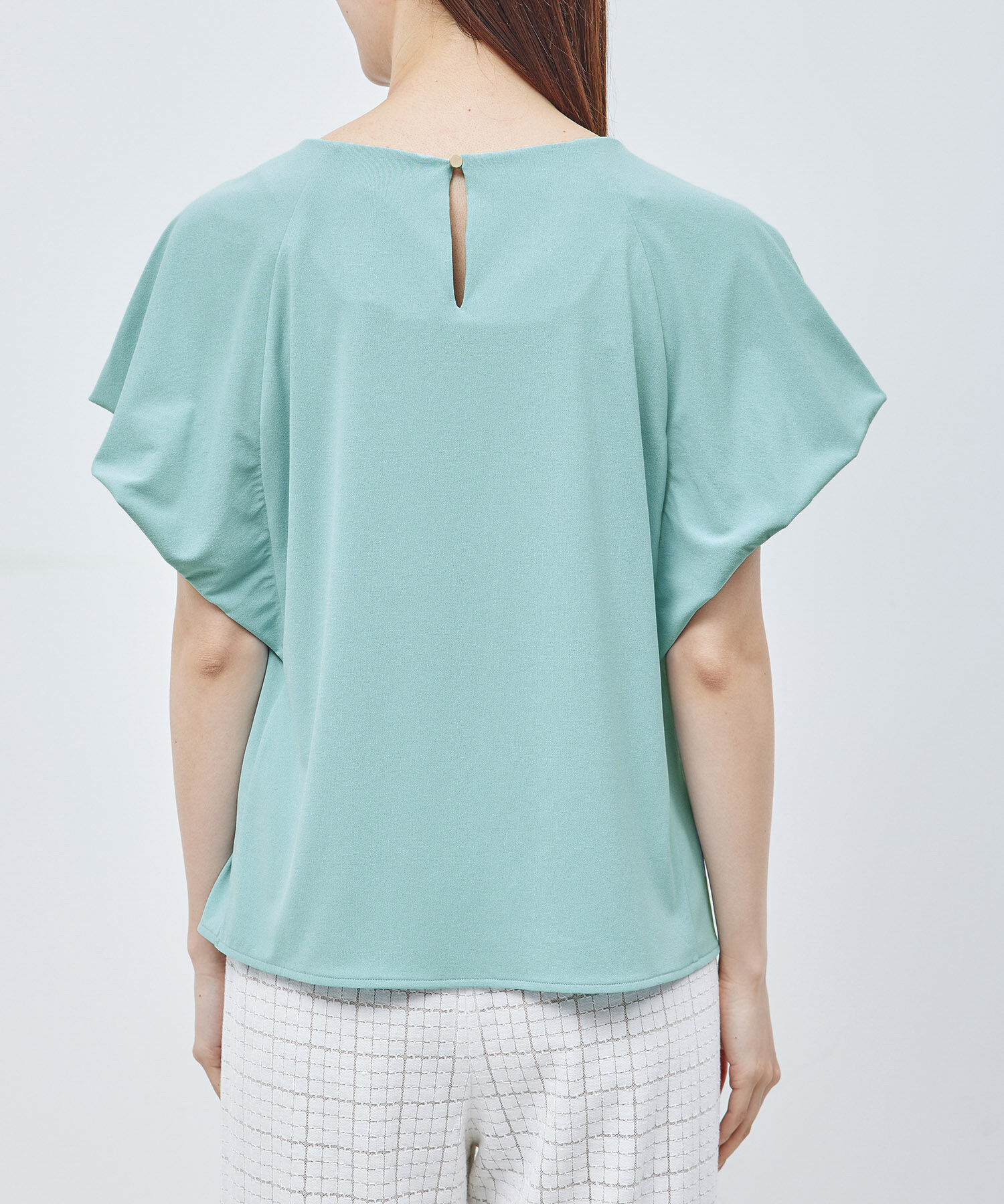 ROPE「カットジョーゼットフレンチスリーブトップス」|Tシャツ・カットソー|