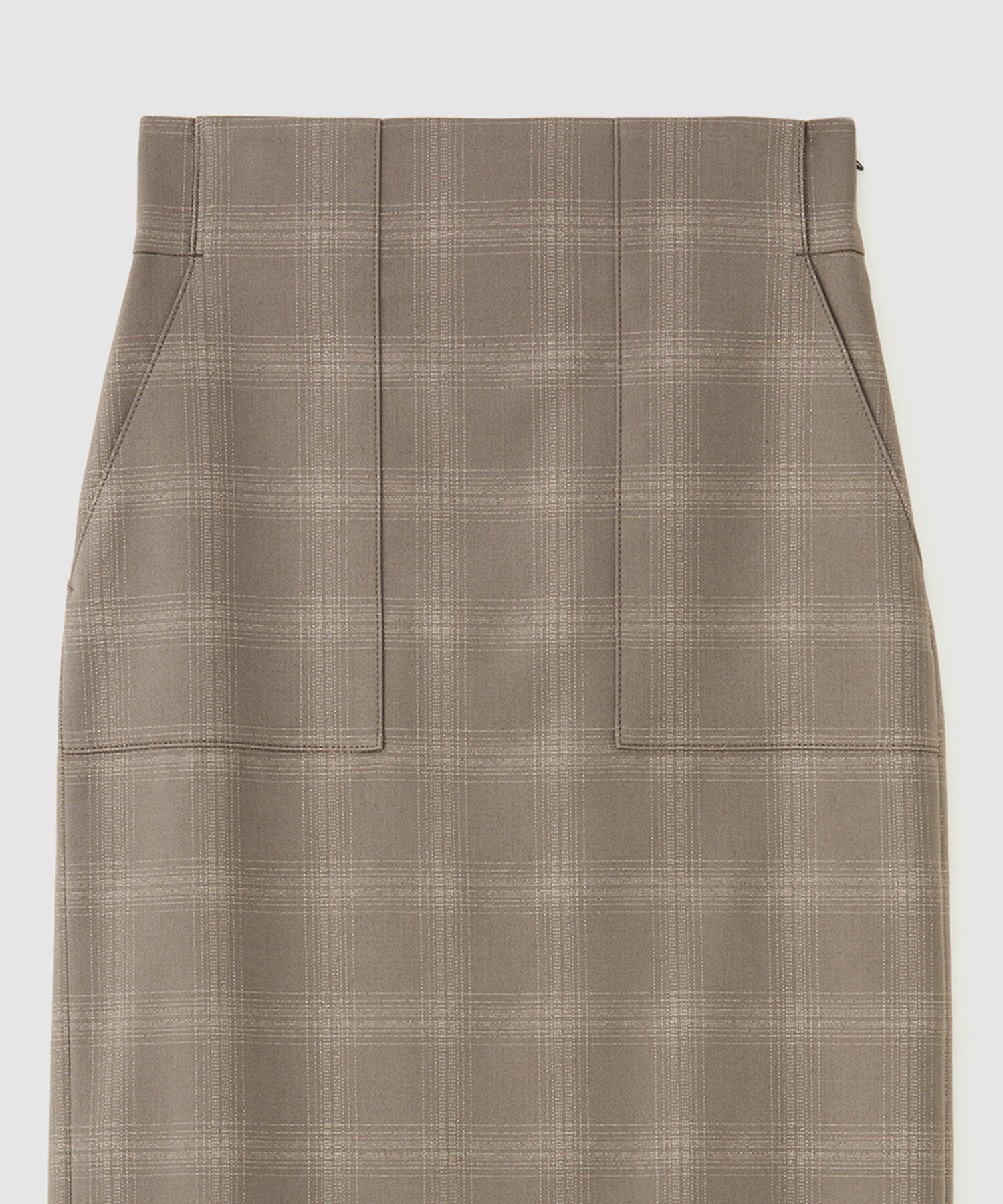 ROPE「ラメチェックポケット付きタイトスカート」|スカート|