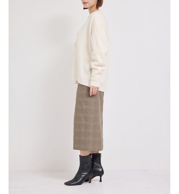 ROPE「ラメチェックポケット付きタイトスカート」|スカート|