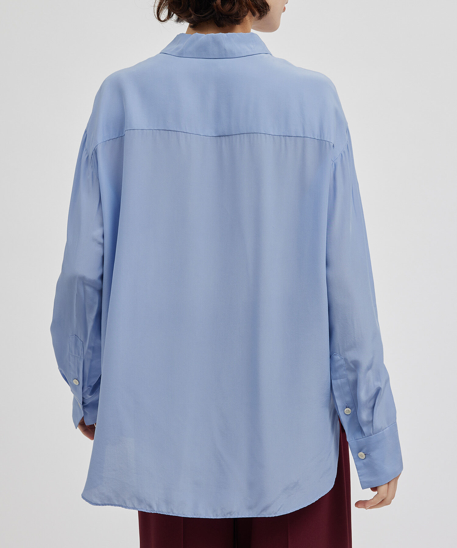 ROPE「シルクレーヨンデシンシャツブラウス」|シャツ・ブラウス|