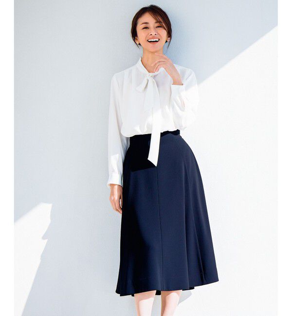 ROPE「トリアセハイウエストフレアスカート【セレモニー/通勤対応】」|スカート|