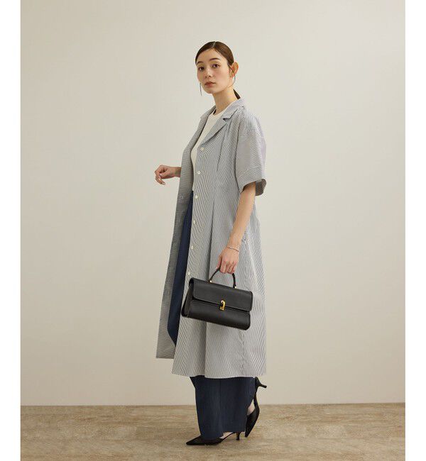 ROPE「フラップワイドレザーハンドバッグ」|ショルダー・メッセンジャー|