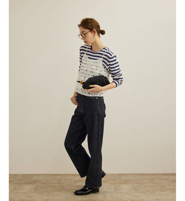 ROPE「ストレッチデニムストレートパンツ」|デニム|