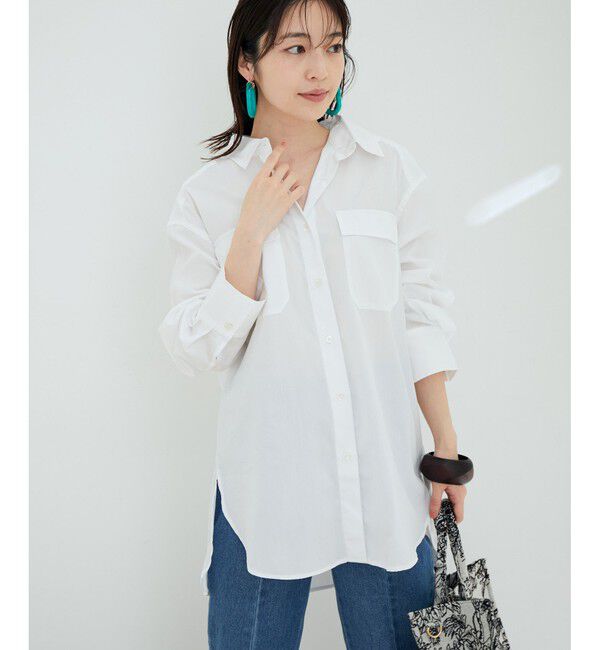VIS「【鎌倉シャツ&times;ViS】ポプリンドロップショルダーシャツ」|シャツ・ブラウス|