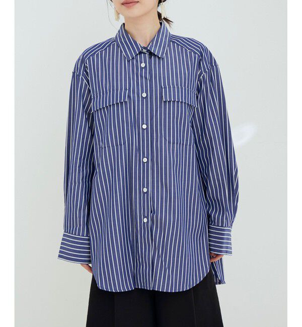 VIS「【鎌倉シャツ&times;ViS】ポプリンドロップショルダーシャツ」|シャツ・ブラウス|