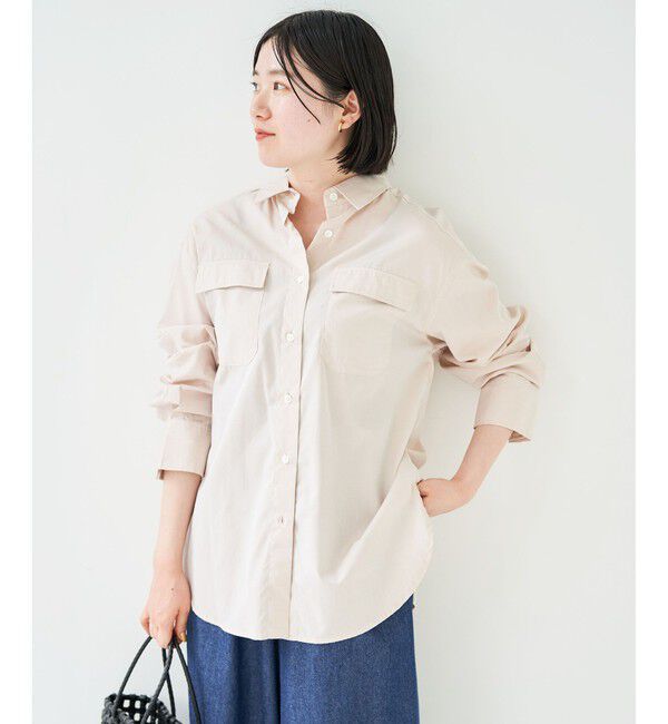 VIS「【鎌倉シャツ&times;ViS】ポプリンドロップショルダーシャツ」|シャツ・ブラウス|