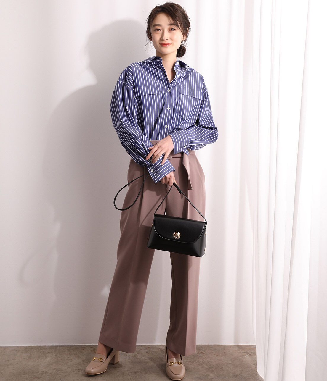 VIS「【鎌倉シャツ&times;ViS】ポプリンドロップショルダーシャツ」|シャツ・ブラウス|