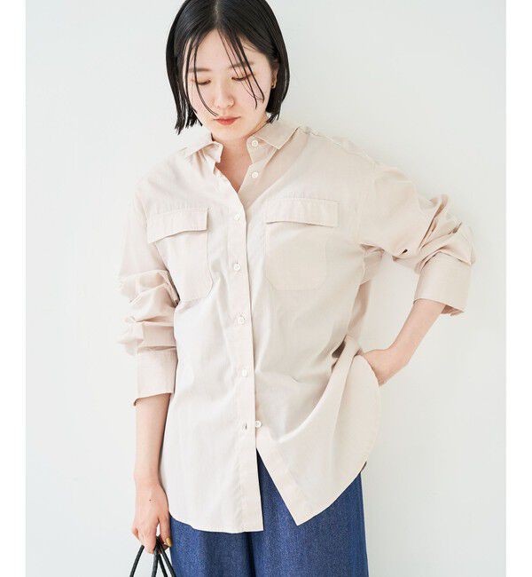 VIS「【鎌倉シャツ&times;ViS】ポプリンドロップショルダーシャツ」|シャツ・ブラウス|