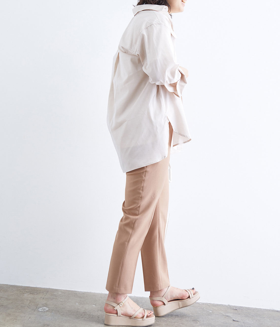 VIS「【鎌倉シャツ&times;ViS】ポプリンドロップショルダーシャツ」|シャツ・ブラウス|