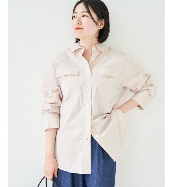 VIS「【鎌倉シャツ&times;ViS】ポプリンドロップショルダーシャツ」|シャツ・ブラウス|