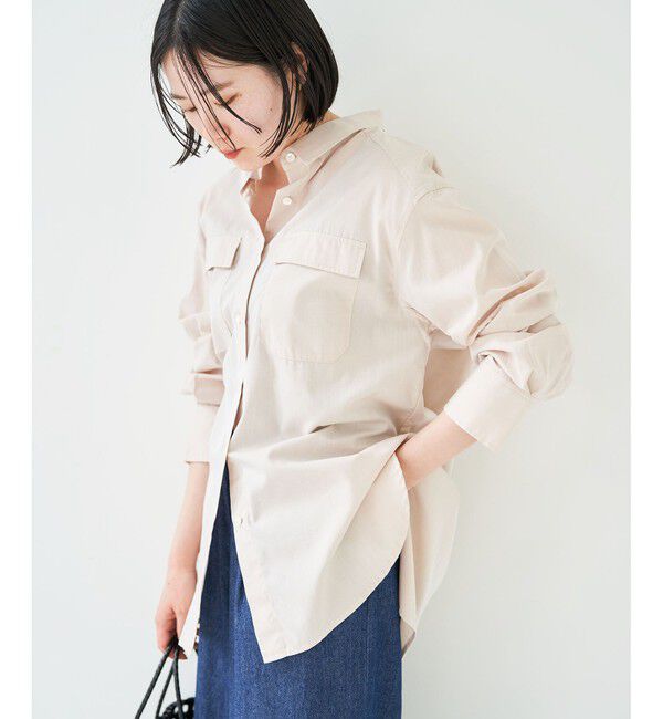 VIS「【鎌倉シャツ&times;ViS】ポプリンドロップショルダーシャツ」|シャツ・ブラウス|
