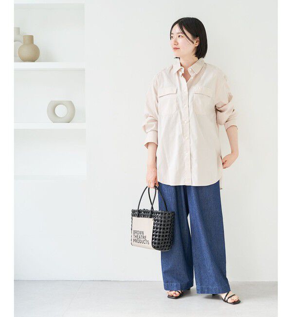 VIS「【鎌倉シャツ&times;ViS】ポプリンドロップショルダーシャツ」|シャツ・ブラウス|