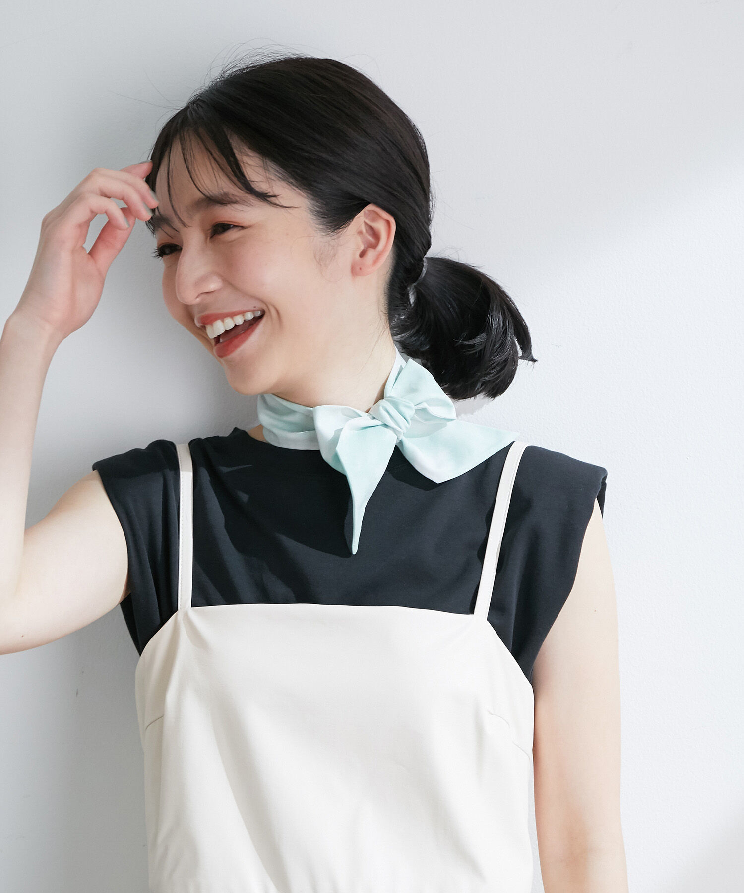 VIS「ぼかし柄ナロースカーフ」|バンダナ・スカーフ|