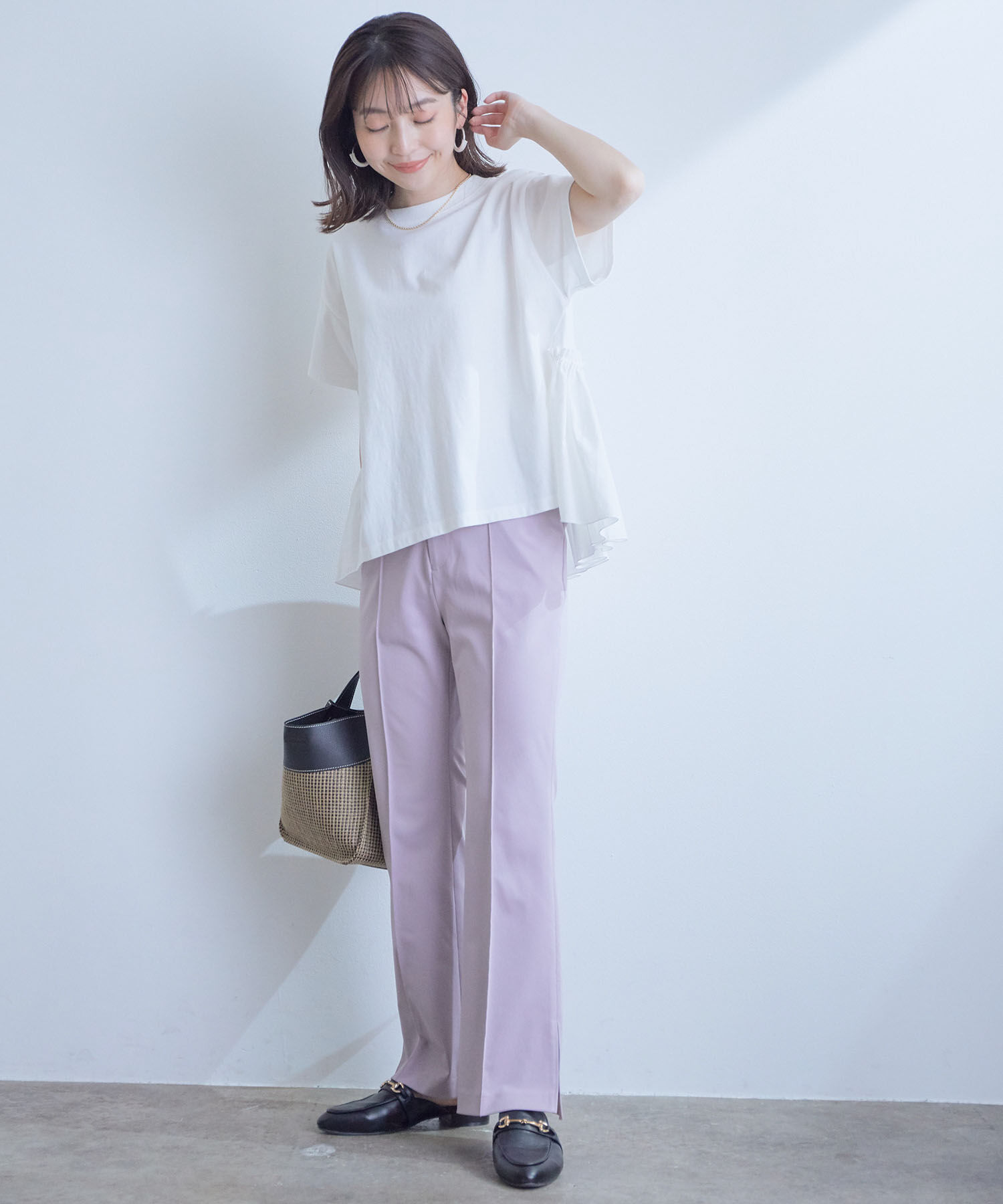 VIS「【TV着用】【接触冷感】クールビューティフレアパンツ」|その他|