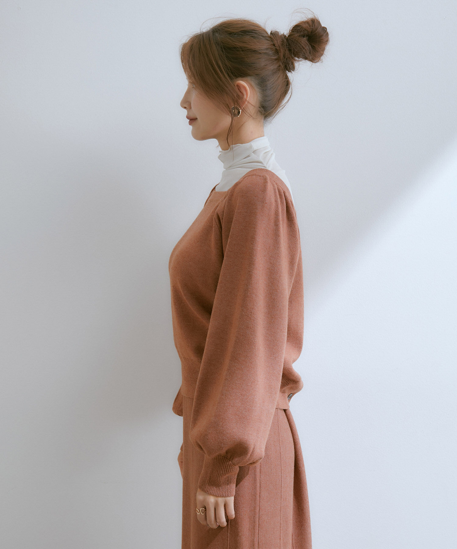 vis-a-vis「【WEB限定】前後2WAYスクエアネックニット【セットアップ対応】」|ニット・セーター|