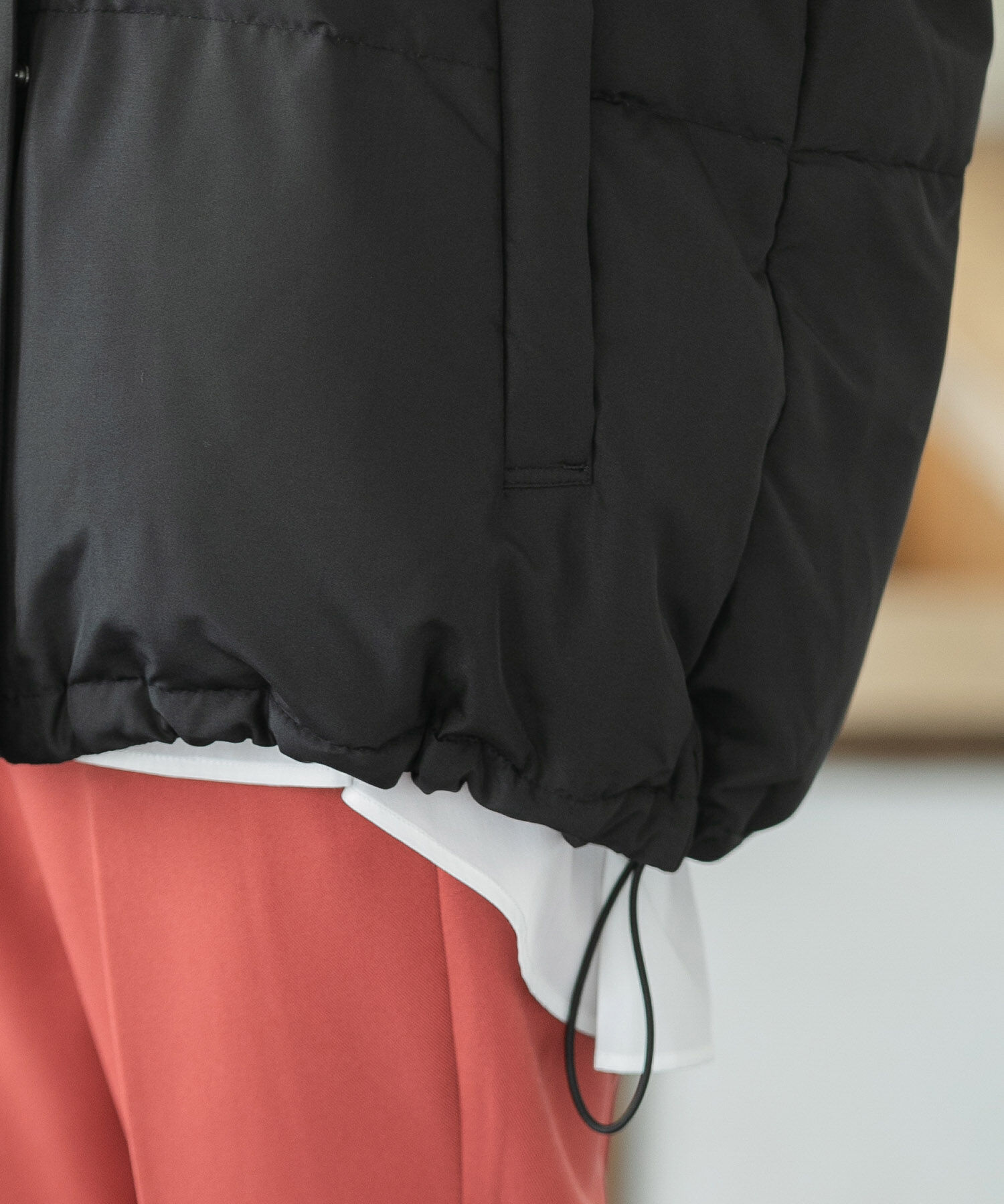 VIS「【Green Down】オーバーサイズフードダウンジャケット」|ダウン|