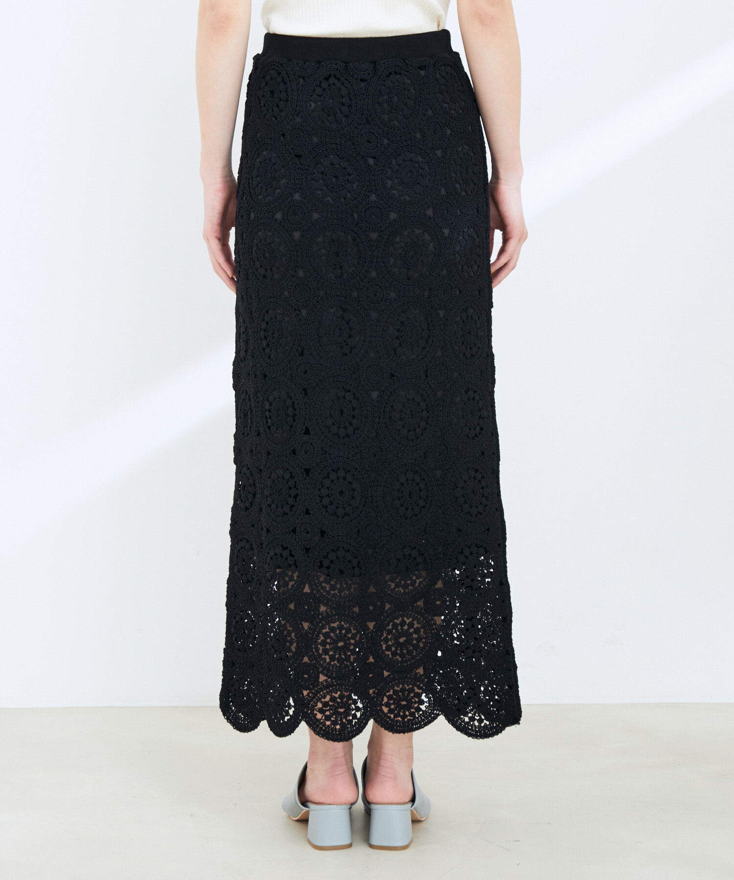 VIS「【星玲奈さんレコメンド】【セットアップ対応】かぎ針Ｉラインスカート」|スカート|