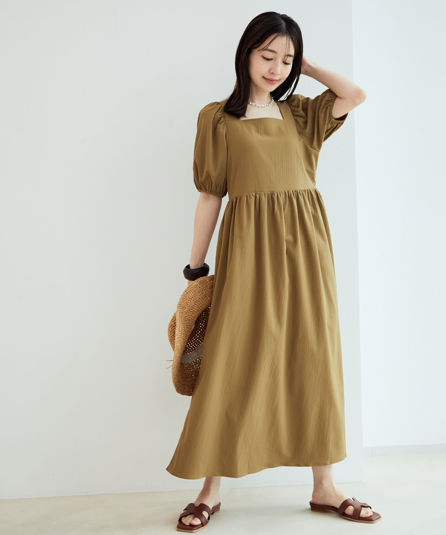 Juze「【新色追加】リサイクルフェイクレザーカットワークフラットサンダル【sustainable】」|サンダル|