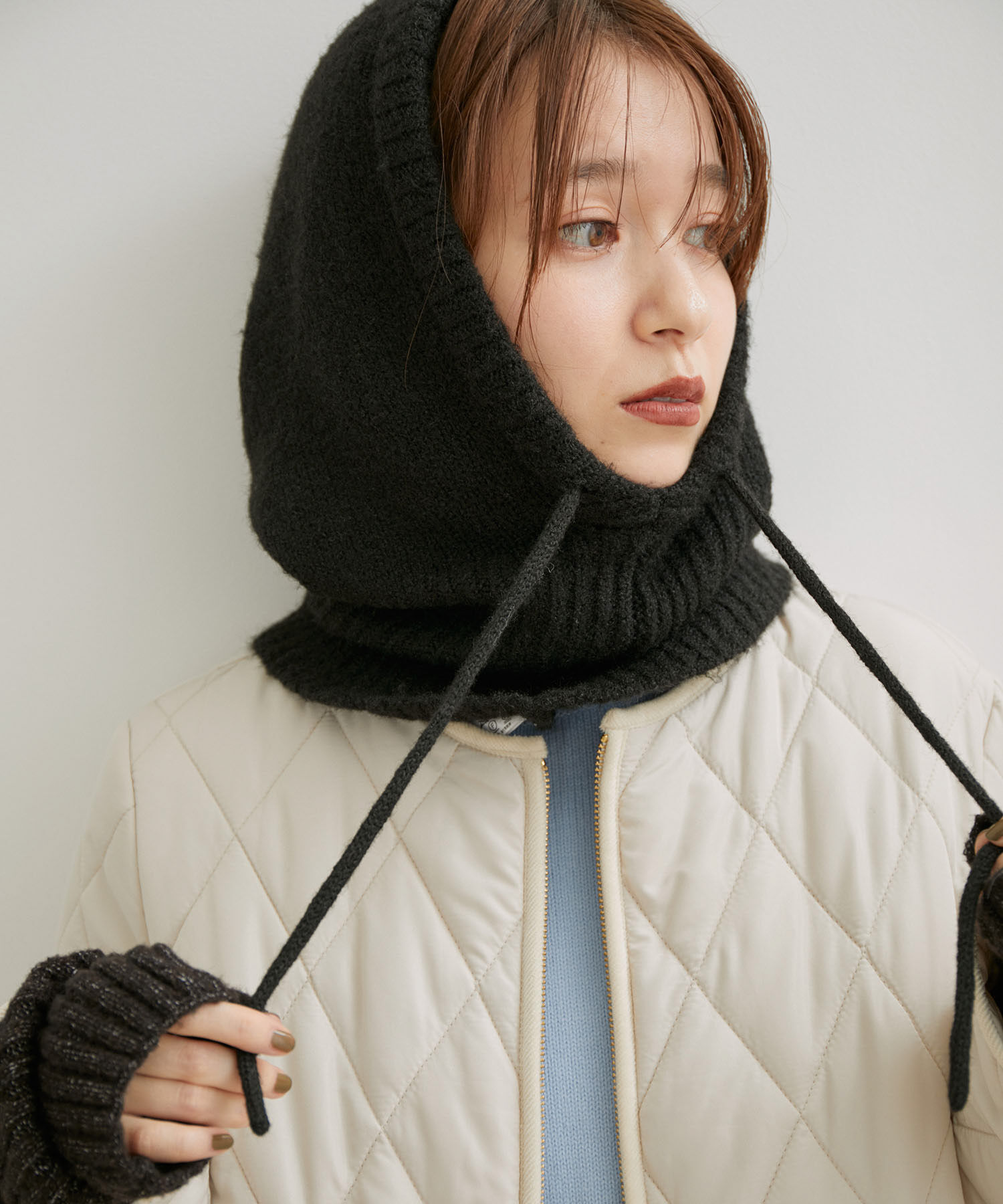 VIS「ニットバラクラバ」|ストール|ブラック(01)