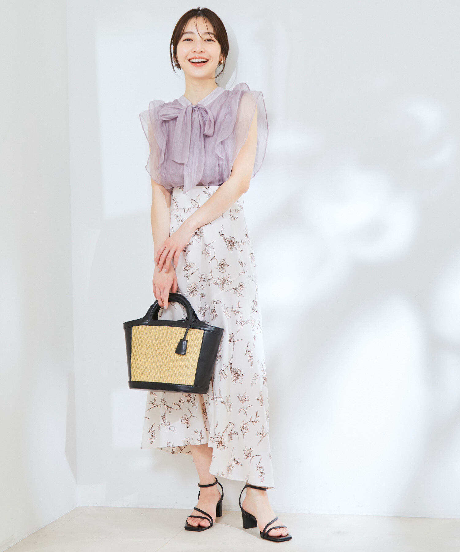 Juze「ナローアシメストラップヒールサンダル」|サンダル|