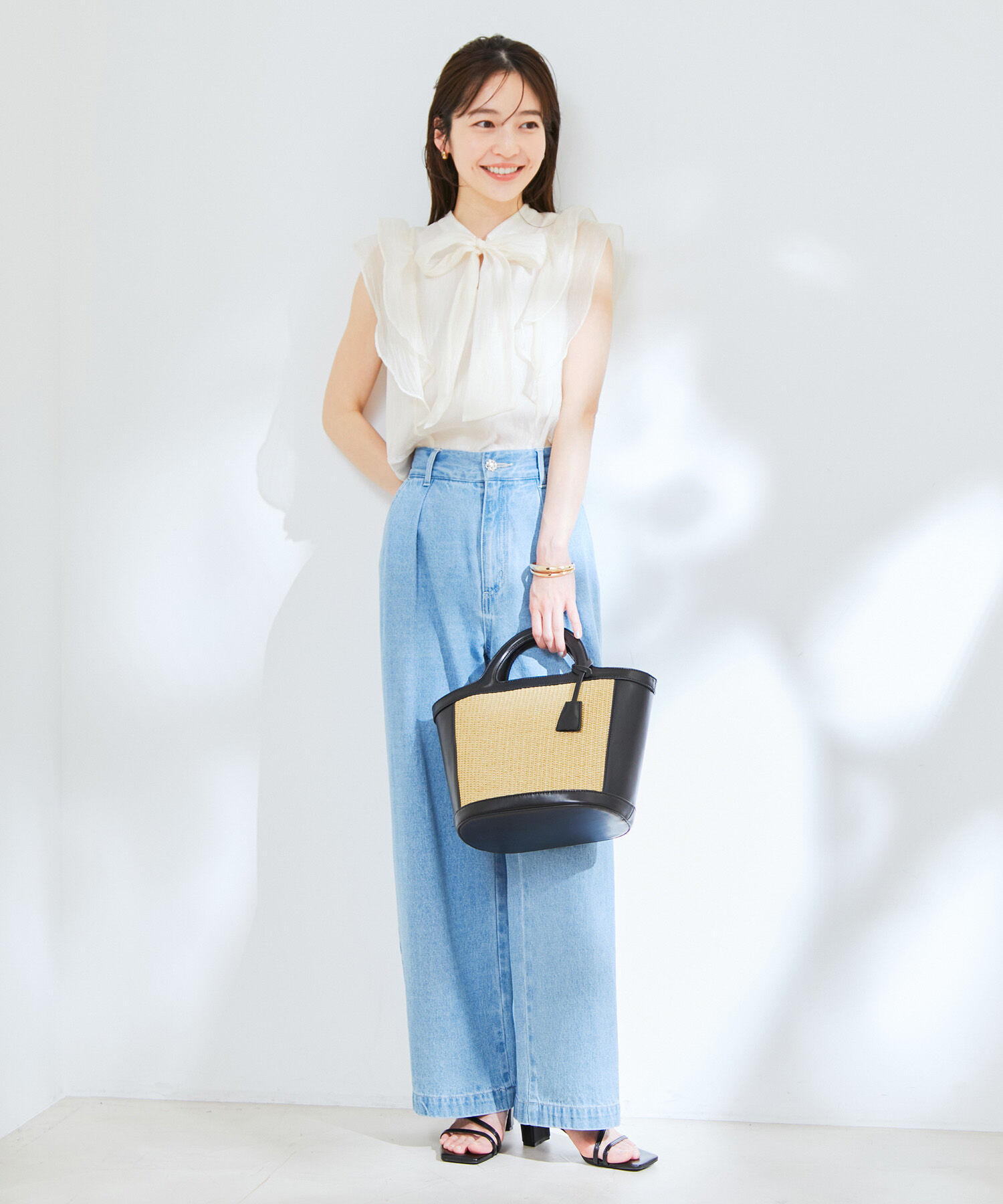 Juze「ナローアシメストラップヒールサンダル」|サンダル|