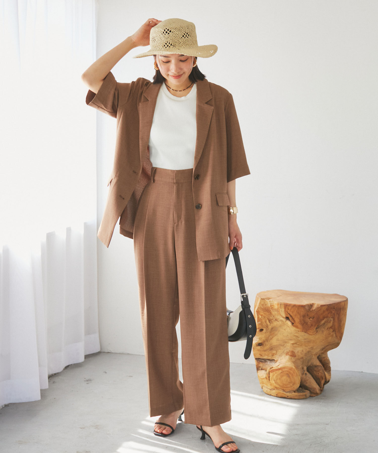 VIS「トライアングルメッシュ雑材ハット」|ハット|