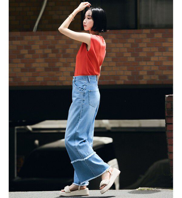 VIS「【UVケア/接触冷感/洗える】美人スリーブニット」|ニット・セーター|