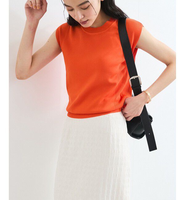 VIS「【UVケア/接触冷感/洗える】美人スリーブニット」|ニット・セーター|