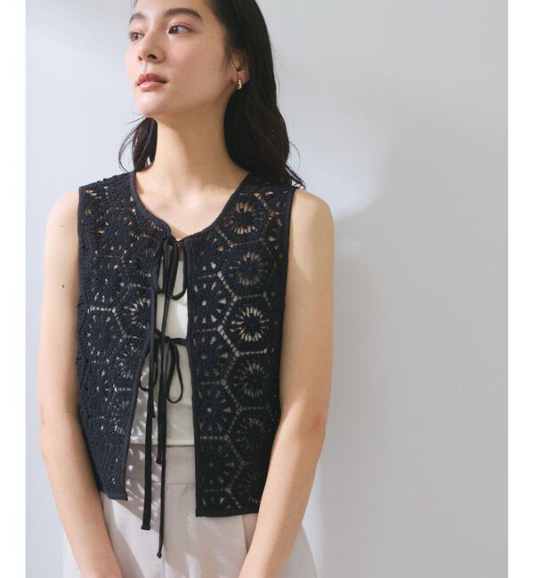 VIS「【WEB限定】【前後2WAY】サマーレースベスト」|ベスト・ジレ|